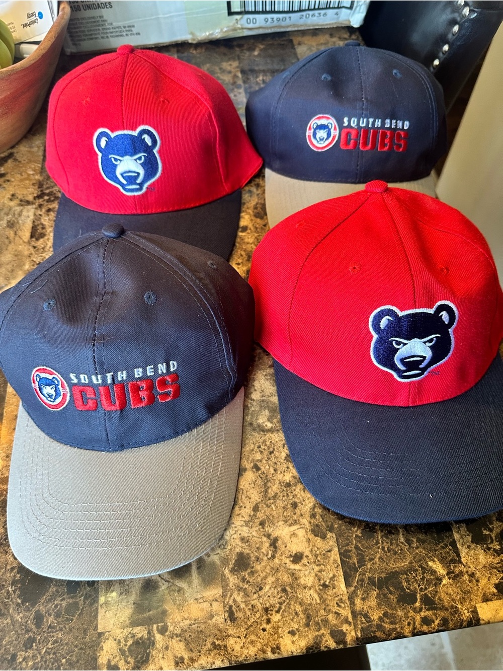 NWT 4 South Bend Cubs Hats
